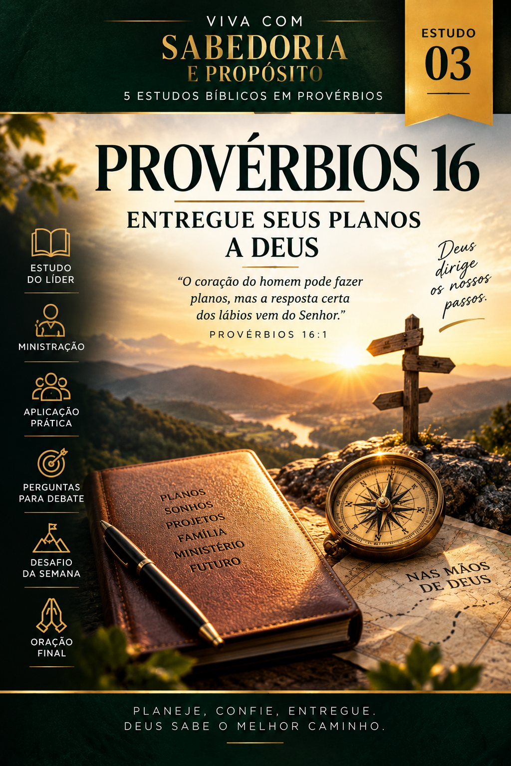 Capa do Estudo 03 — Provérbios 16: Entregue Seus Planos a Deus