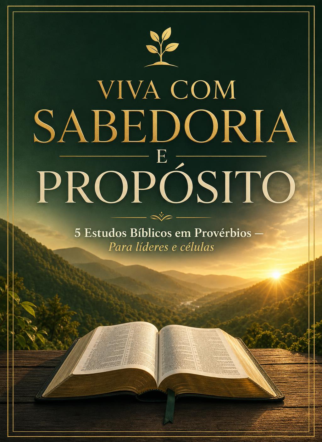 Capa do material Viva com Sabedoria e Propósito — 5 Estudos Bíblicos em Provérbios